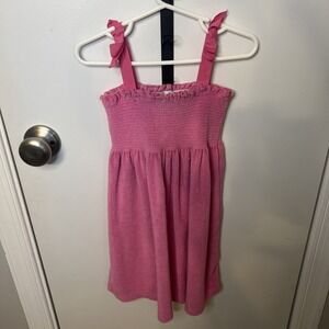Janie and Jack Girls Terry Cloth Dress Pink 4T
